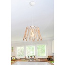Lampada da soffitto Evren ASZ1029 in metallo bianco e paralume in corda iuta H61xL31