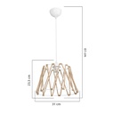 Lampada da soffitto Evren ASZ1029 in metallo bianco e paralume in corda iuta H61xL31