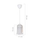 Lampada da soffitto Optical MDL3749 con paralume triangolo in plastica ambrato H70xL11