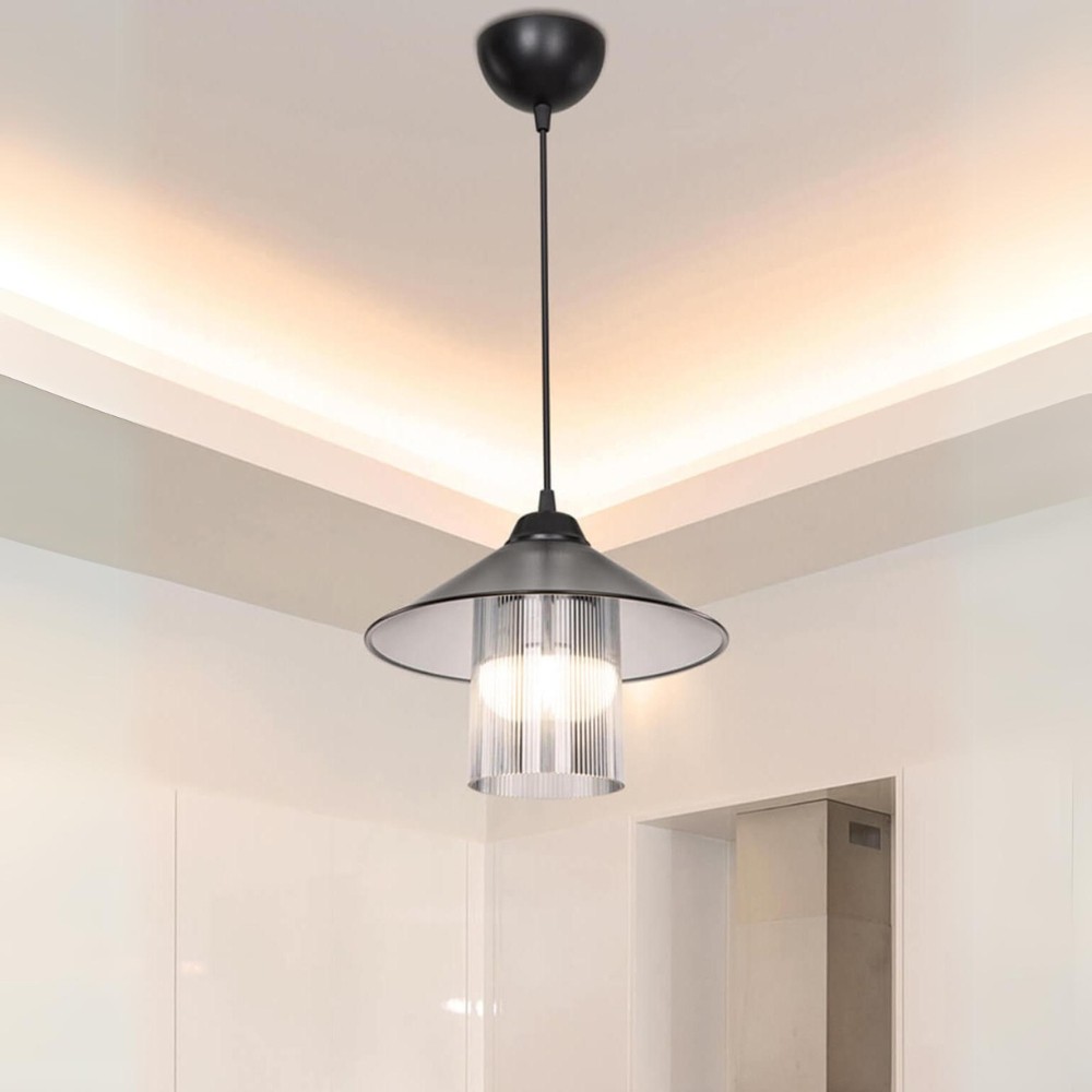 Lampada da soffitto Inka ASZ1463 con paralume in plastica fumé H60xL25.5