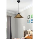 Lampada da soffitto Sava ASZ1619 con paralume in metallo bronzo H48xL28