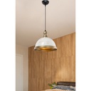 Lampada da soffitto Astek ASZ1636 con paralume in metallo bianco H90xL29.5