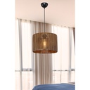 Lampada da soffitto Roya ASZ1700 in carta intrecciata rustica marrone H65xL30.5