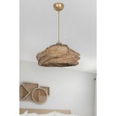 Lampada da soffitto Risa MDL4940 con paralume in carta intrecciata rustica H57xL40