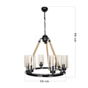 Lampada da soffitto Lotus ASZ0686 con 6 portalampade H96xL50