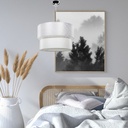 Lampada da soffitto Polo MDL2857 con paralume in tessuto bianco H25xL40