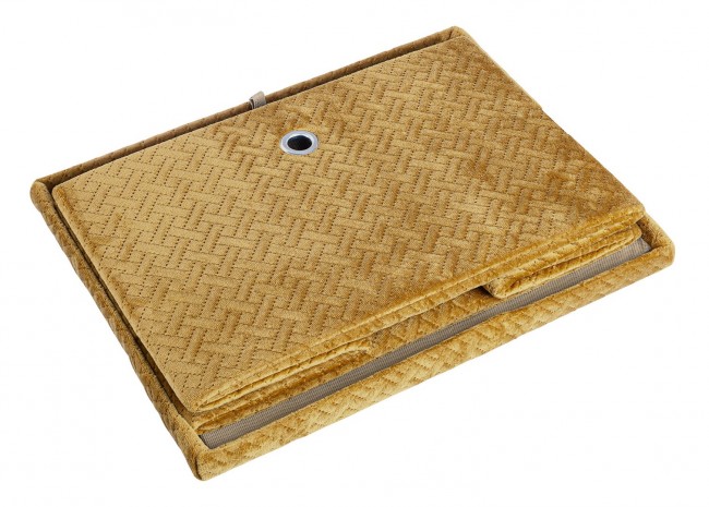 4x Scatola pieghevole ocre 40x30x25h