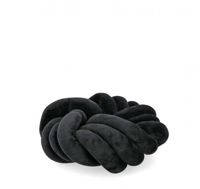 4x Cuscino entwine nero D.38x10 h