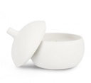3x Coperchio canister bianco D.14x14h ceramica