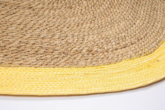 2x Tappeto naturale giallo D.120 cm