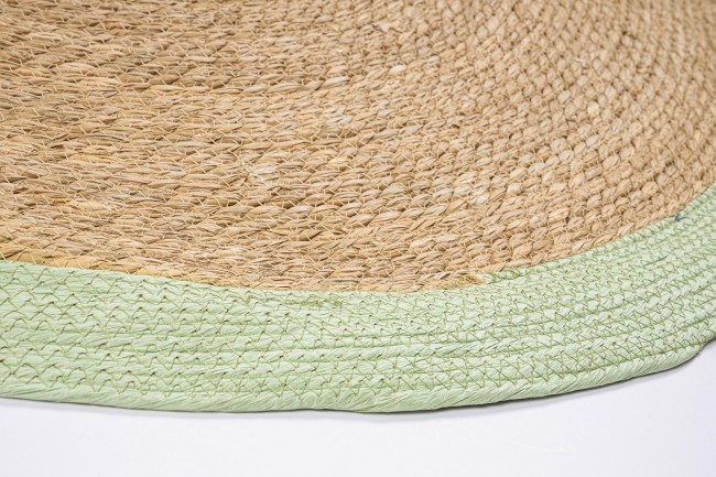 2x Tappeto naturale verde D.120 cm
