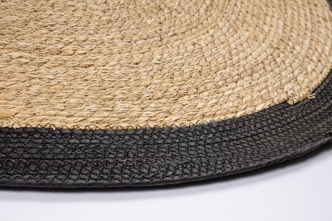 2x Tappeto naturale nero D.120 cm
