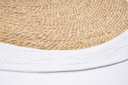 2x Tappeto naturale bianco D.120 cm