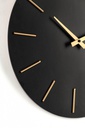 4x Orologio da parete nero D.40x5h in legno