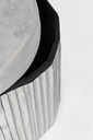 4x Pouf in velluto grigio 38a x 38b x 38h