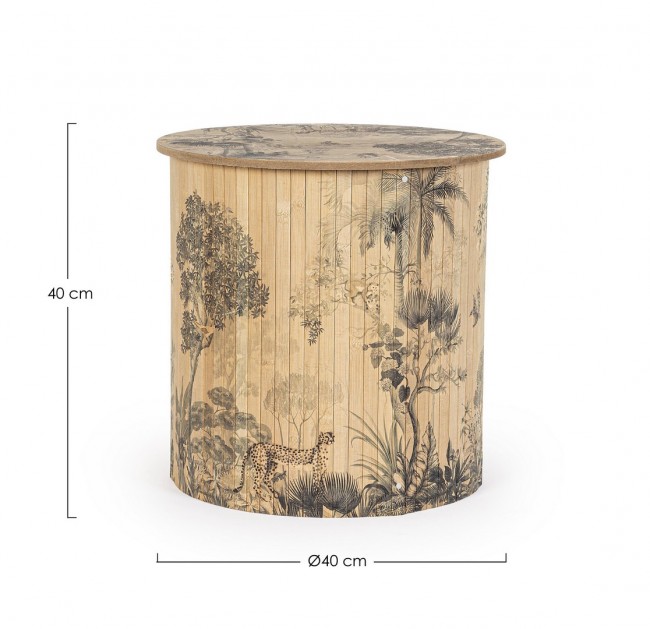 3x Tavolino in legno D.40x40h