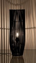 4x Lampada terra nera D.20x61h in fibre naturali