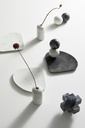 2x Decorazione sfera in marmo grigio D.10x18,75h