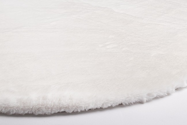 4x Tappeto bianco D.90 in tessuto