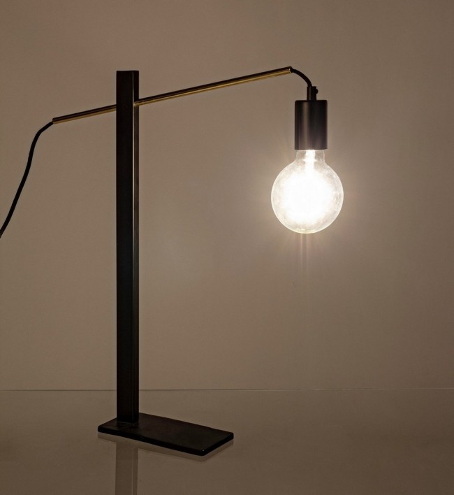 2x Lampada tavolo Carter nero 45x8x50h