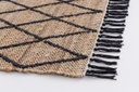 2x Tappeto naturale nero 70x140 cm