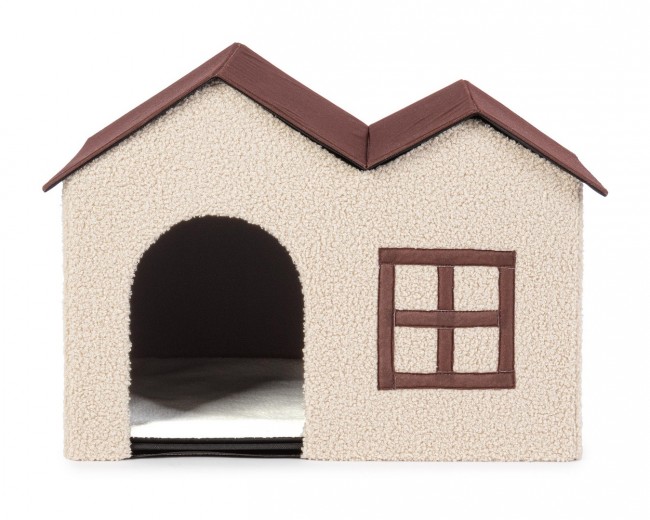 4x Casetta beige-marrone H40 x 58 x 41