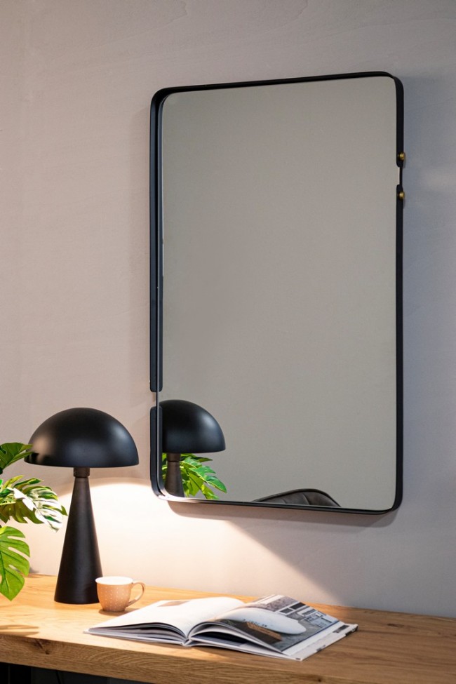 2x Lampada tavolo moderna nera D.22x36,5h