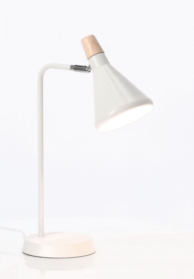 3x Lampada tavolo brill bianco 26,5x15x46h