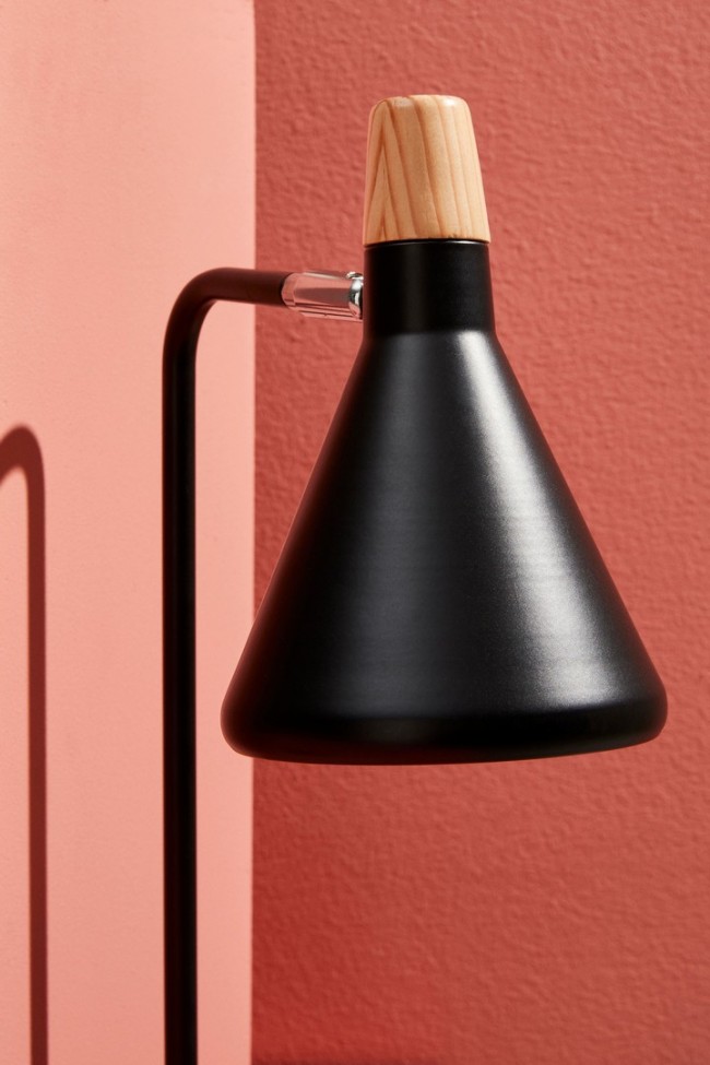 3x Lampada tavolo brill nera 26,5x15x46h