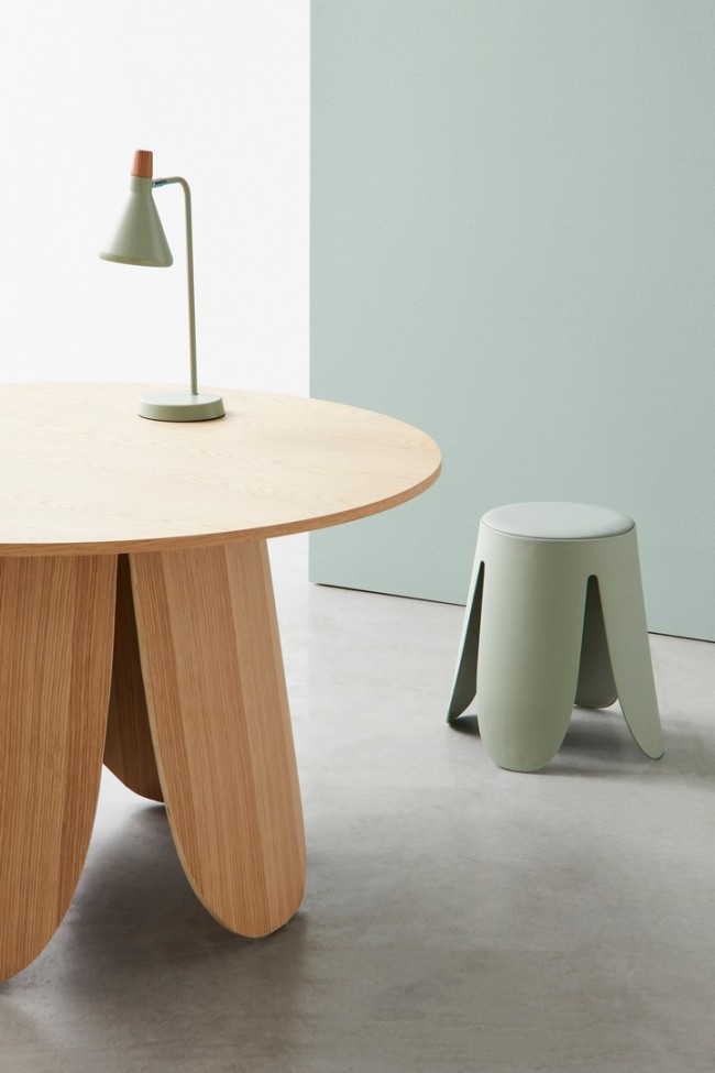 3x Lampada tavolo brill verde salvia 26,5x15x46h