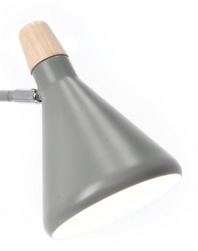 3x Lampada tavolo brill grigio 26,5x15x46h