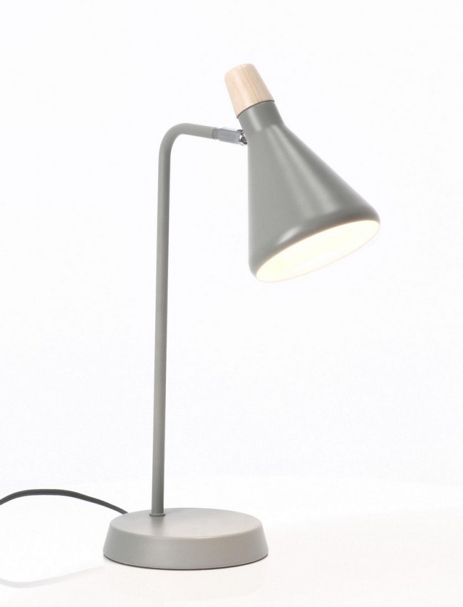 3x Lampada tavolo brill grigio 26,5x15x46h