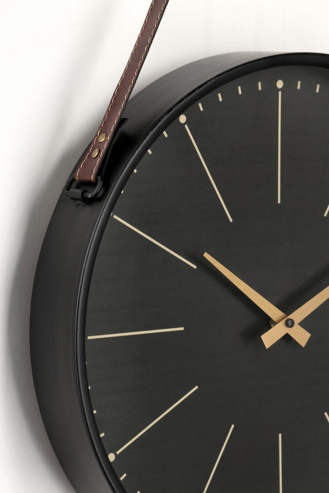 3x Orologio da parete nero 40x66 cm