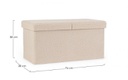 2x Pouf beige in bouclé 76x38x38