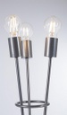 2x Lampada tavolo fiaccola 17x15x45h argento