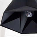 2x Lampadario esagono nero 28x25x15h
