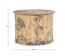 2x Tavolino in legno D.58x40h
