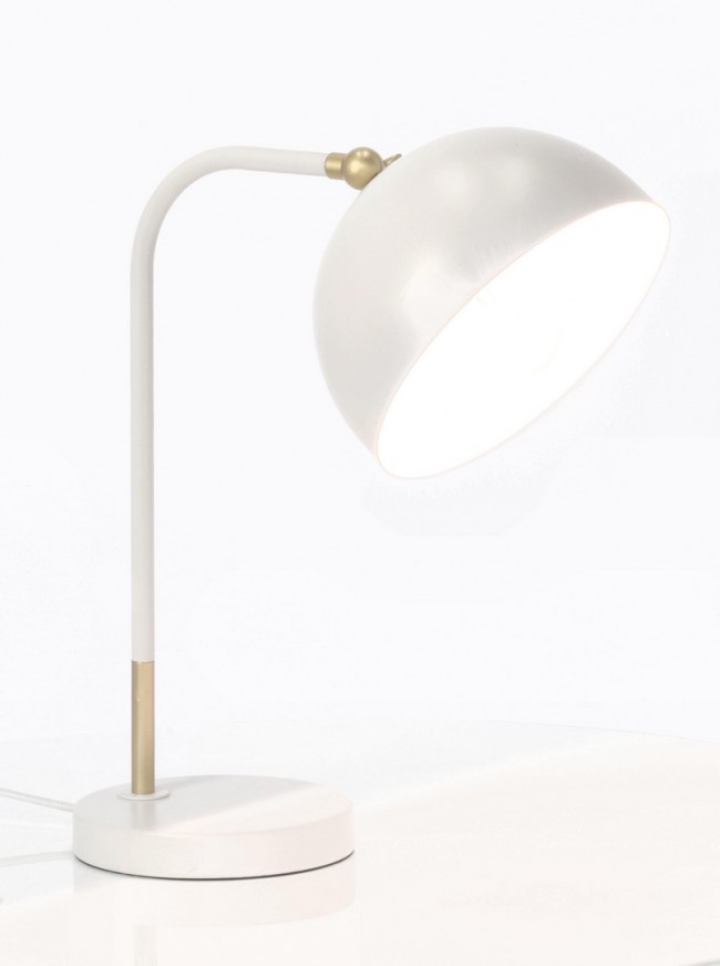 2x Lampada tavolo Glasgow bianco 32,5x20x41h
