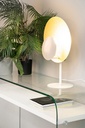 2x Lampada tavolo design bianco-oro 30x17,5x46h
