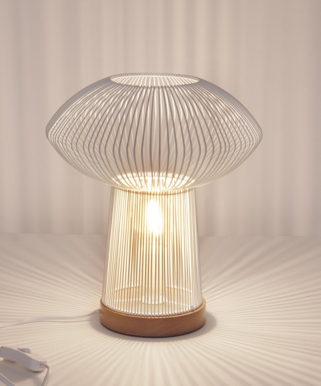 2x Lampada tavolo ciad bianco D.28x31,5h