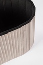 2x Pouf in velluto beige 76x38x38