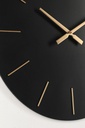 2x Orologio da parete nero D.60x5h in legno