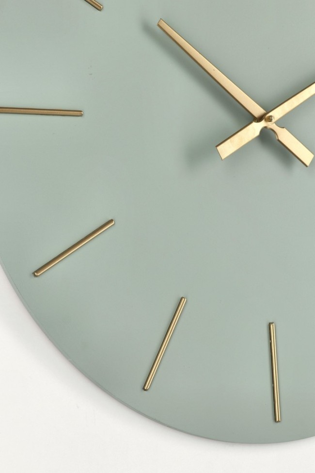 2x Orologio da parete salvia D.60x5h in legno