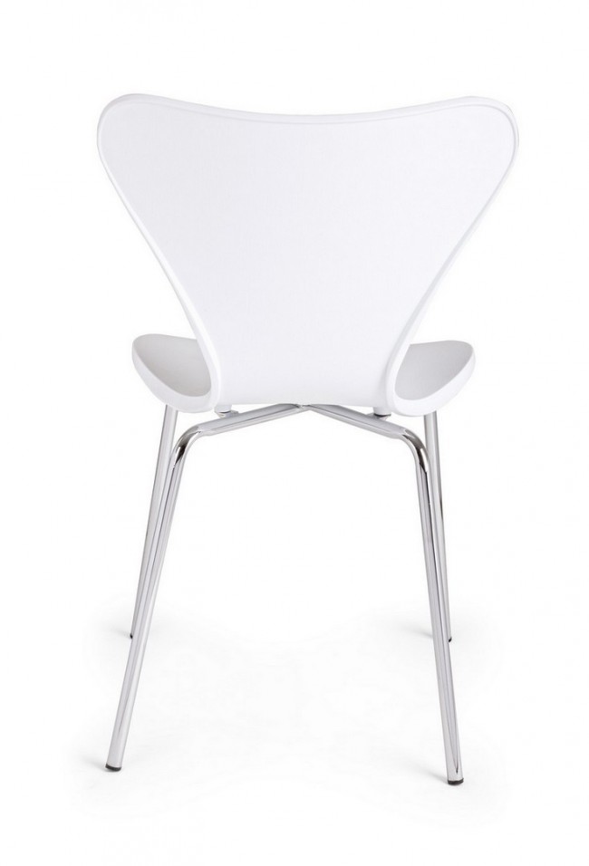4x Sedia bianca 50x49,5x82 cm in plastica