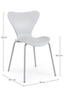 4x Sedia grigia 50x49,5x82 cm in plastica