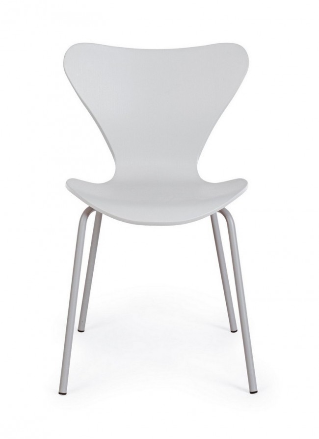 4x Sedia grigia 50x49,5x82 cm in plastica
