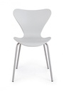 4x Sedia grigia 50x49,5x82 cm in plastica