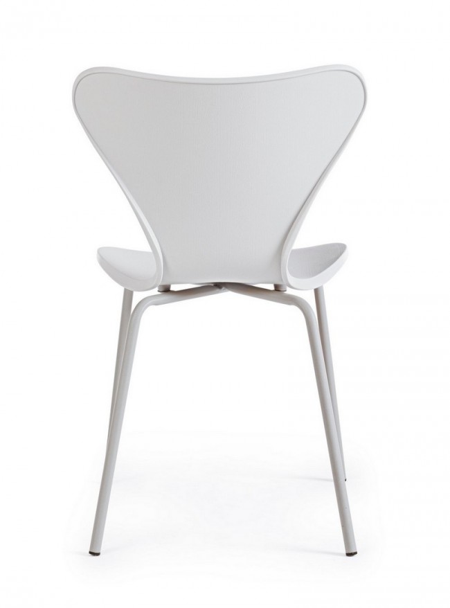 4x Sedia grigia 50x49,5x82 cm in plastica