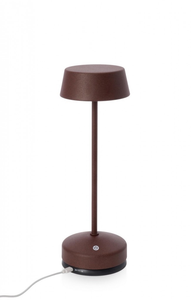 Lampada tavolo led marrone D.11 x 33h cm