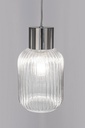 Lampadario 1 luce trasparente argento D.15x120h